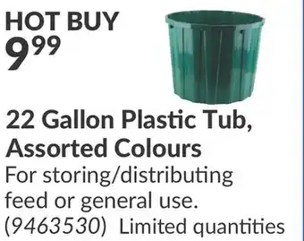 Princess Auto 22 Gallon Plastic Tub offer