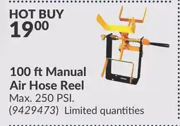 Princess Auto 100 ft Manual Air Hose Reel offer