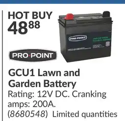 Princess Auto GCU1 Lawn and Garden Battery offer