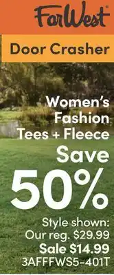 Mark's Far West Women's Fashion Tees + Fleece offer