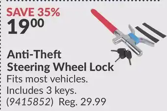 Princess Auto Anti-The Steering Wheel Lock offer