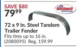 Princess Auto 72 x 9 in. Steel Tandem Trailer Fender offer
