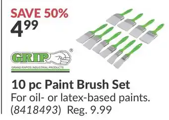 Princess Auto 10 pc Paint Brush Set offer