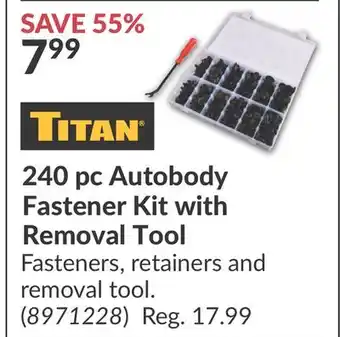 Princess Auto 240 pc Autobody Fastener Kit with Removal Tool offer
