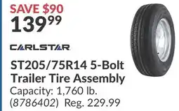 Princess Auto ST205/75R14 5-Bolt Trailer Tire Assembly offer