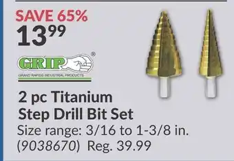 Princess Auto 2 pc Titanium Step Drill Bit Set offer