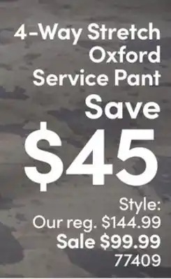 Mark's 4-Way Stretch Oxford Service Pant offer