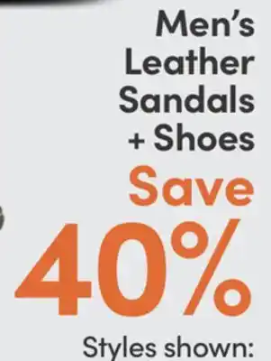 Mark's DENVER HAYES Men's Leather Sandals + Shoes offer
