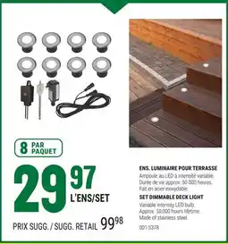 BMR ENS. LUMINAIRE POUR TERRASSE offer