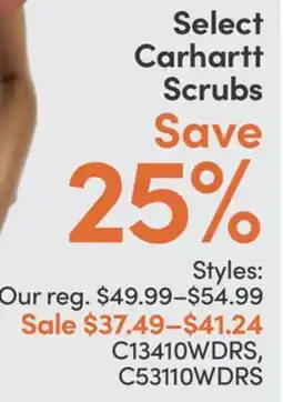 Mark's Carhartt Scrubs offer