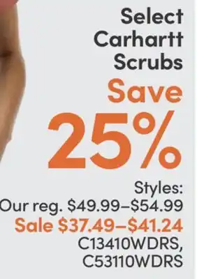 Mark's Carhartt Scrubs offer