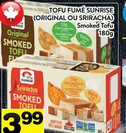 Supermarché PA TOFU FUMÉ SUNRISE (ORIGINAL OU SRIRACHA) | Smoked Tofu offer