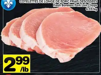 Supermarché PA CÔTELETTES DE LONGE DE PORC FRAIS DÉSOSSÉES offer