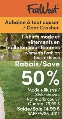 L'équipeur T-shirts mode et vêtements en molleton pour femmes Far West offer