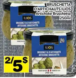 Supermarché PA BRUSCHETTA D'ARTICHAUTS ILIOS | Artichoke Bruschetta offer