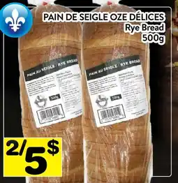 Supermarché PA PAIN DE SEIGLE OZE DÉLICES offer