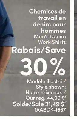 L'équipeur Chemises de travail en denim pour hommes offer