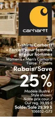 L'équipeur Force pour femmes et pour hommes Carhartt offer