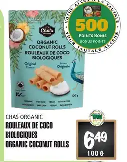 Marches Tau Rouleaux De Coco Biologiques Chas Organic offer