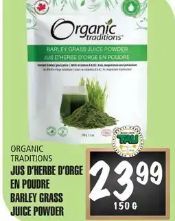 Marches Tau Jus D'Herbe D'Orge En Poudre Organic Traditions offer