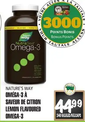 Marches Tau Oméga-3 À Saveur De Citron Nature's Way offer