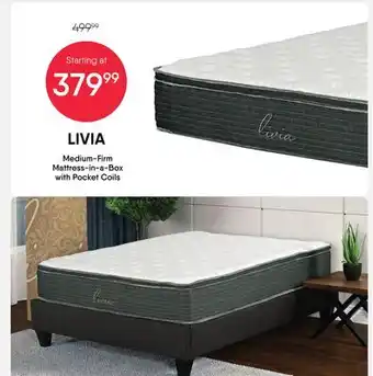 Meubles RD LIVIA Medium-Firm Mattress-in-a-Box with Pocket Coils offer
