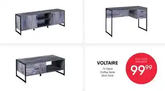 Meubles RD VOLTAIRE TV Stand Coffee Table Work Desk offer