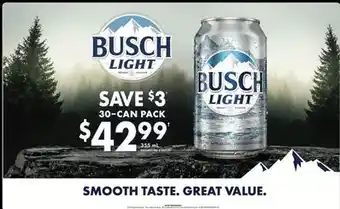 The Beer Store BUSCH LIGHT 30-CAN PACK offer