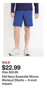 Old Navy Old Navy Essential Woven Workout Shorts -- 9-inch inseam offer