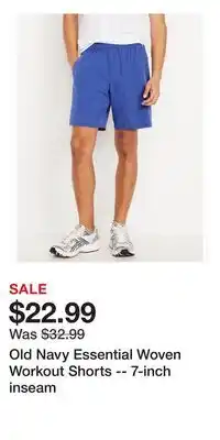 Old Navy Old Navy Essential Woven Workout Shorts -- 7-inch inseam offer