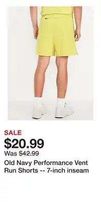 Old Navy Old Navy Performance Vent Run Shorts -- 7-inch inseam offer