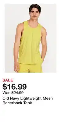 Old Navy Old Navy Lightweight Mesh Racerback Tank offer