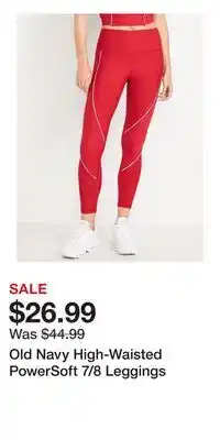 Old Navy Old Navy High-Waisted PowerSoft 7/8 Leggings offer