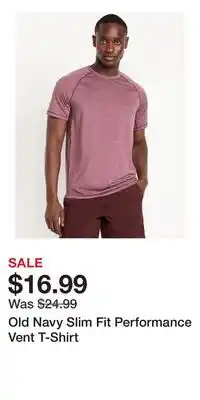 Old Navy Old Navy Slim Fit Performance Vent T-Shirt offer