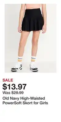 Old Navy Old Navy High-Waisted PowerSoft Skort for Girls offer