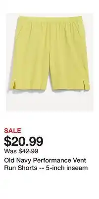 Old Navy Old Navy Performance Vent Run Shorts -- 5-inch inseam offer
