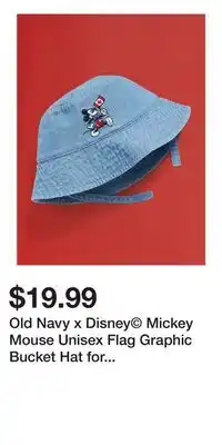 Old Navy Old Navy x Disney Mickey Mouse Unisex Flag Graphic Bucket Hat for Toddler offer