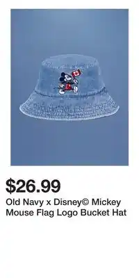 Old Navy Old Navy x Disney Mickey Mouse Flag Logo Bucket Hat offer