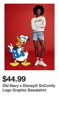 Old Navy Old Navy x Disney SoComfy Logo Graphic Sweatshirt offer