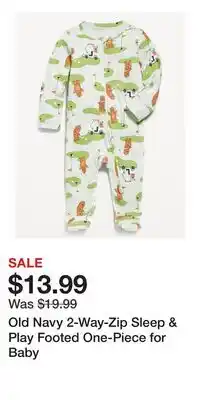 Old Navy Old Navy 2-Way-Zip Sleep & Play Footed One-Piece for Baby offer