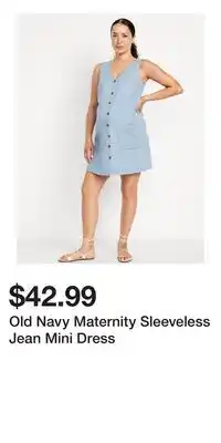 Old Navy Old Navy Maternity Sleeveless Jean Mini Dress offer