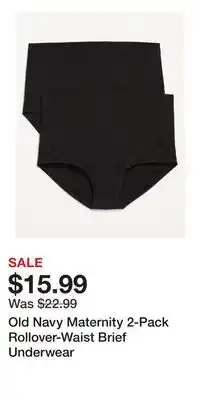Old Navy Old Navy Maternity 2-Pack Rollover-Waist Brief Underwear offer