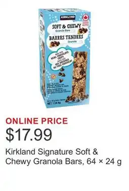 Costco Kirkland Signature Soft & Chewy Granola Bars, 64 × 24 g offer