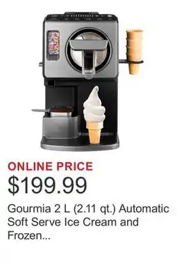 Costco Gourmia 2 L (2.11 qt.) Automatic Soft Serve Ice Cream and Frozen Drink Maker offer