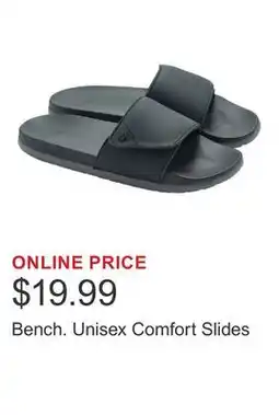 Costco Bench. Unisex Comfort Slides offer
