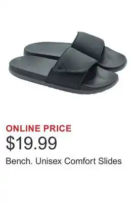 Costco Bench. Unisex Comfort Slides offer