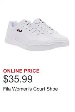 Costco Fila Women's Court Shoe offer