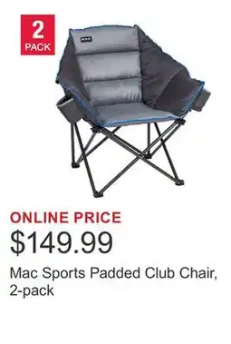 Costco Mac Sports Padded Club Chair, 2-pack offer