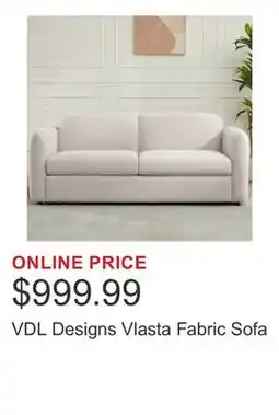 Costco VDL Designs Vlasta Fabric Sofa offer