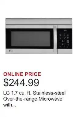Costco LG 1.7 cu. ft. Stainless-steel Over-the-range Microwave with EasyClean Interior offer